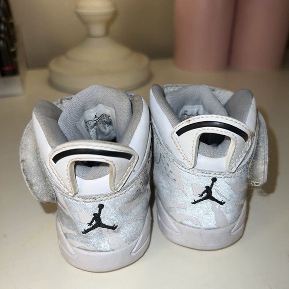 Nike Air Jordans Baby Toddler Size 5C 428820-004 White Gray Black Rare! - Picture 3 of 7